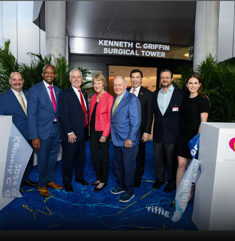 Kenneth C. Griffin Surgical Tower ribbon cutting