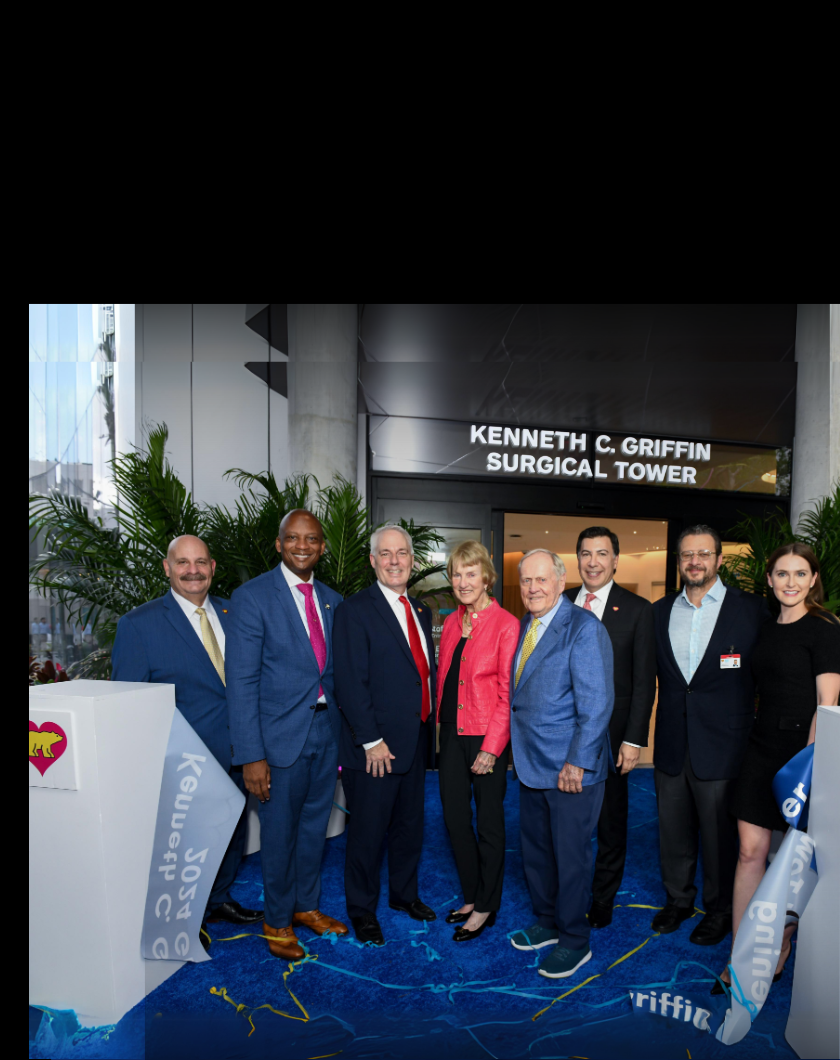 Kenneth C. Griffin Surgical Tower ribbon cutting